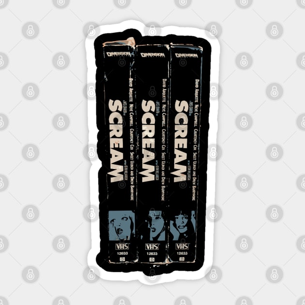 Scream VHS Sticker by nickmeece